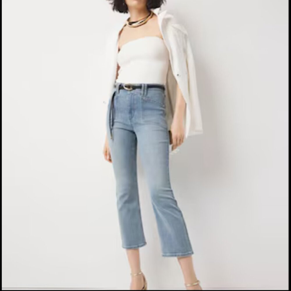 High-Rise Double Pocket Kick Flare Jean